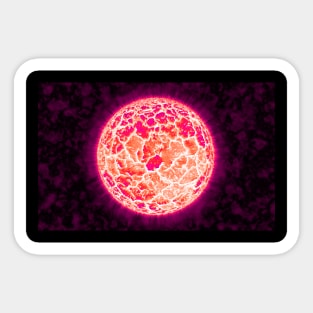 Exploding Sun - Pink Sticker